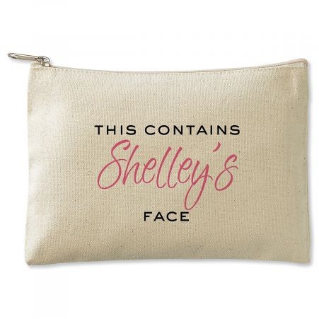 Custom Cotton Canvas Zipper Pouch 9" x 6" 4