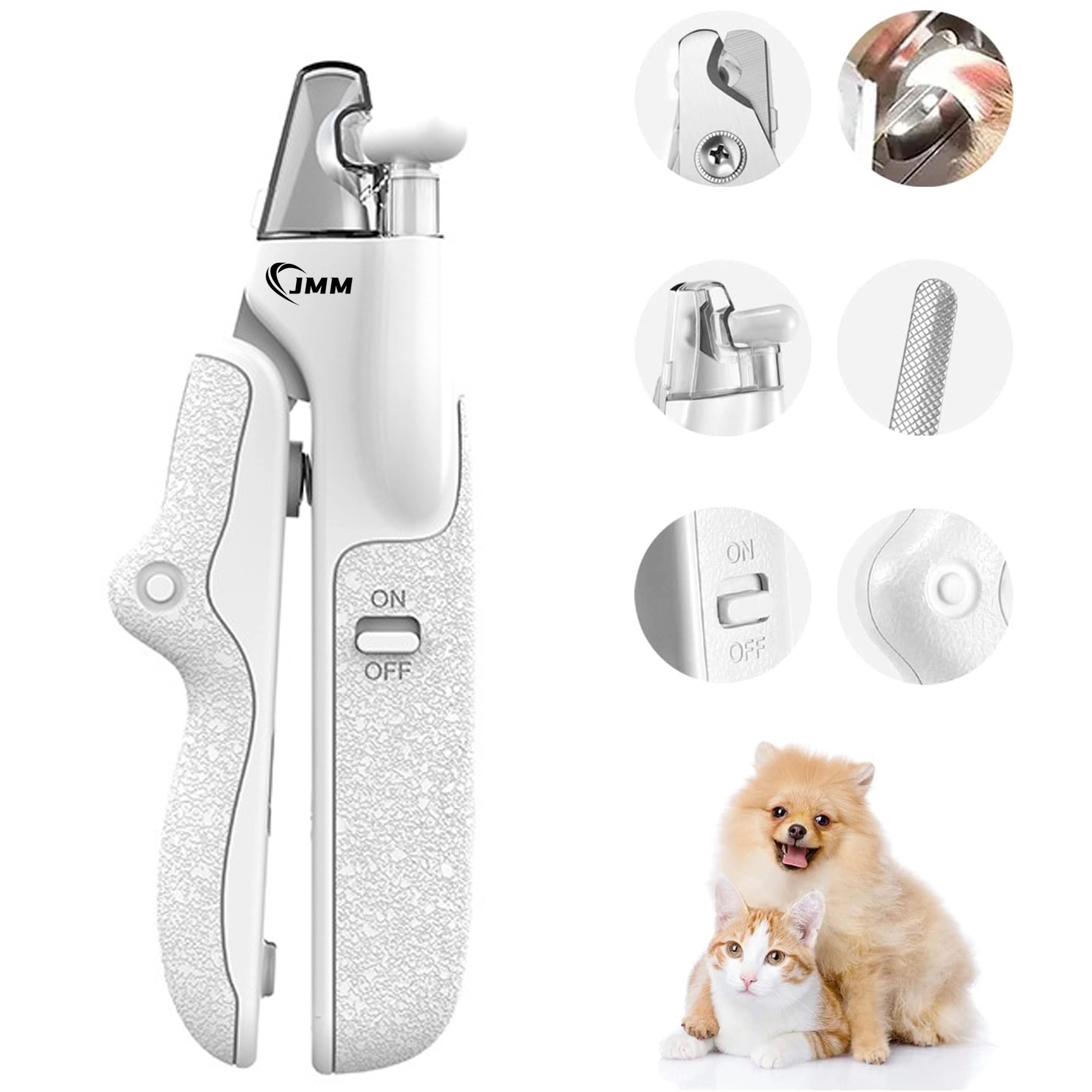 Led Dog Clippers With Nail Collect Box 2