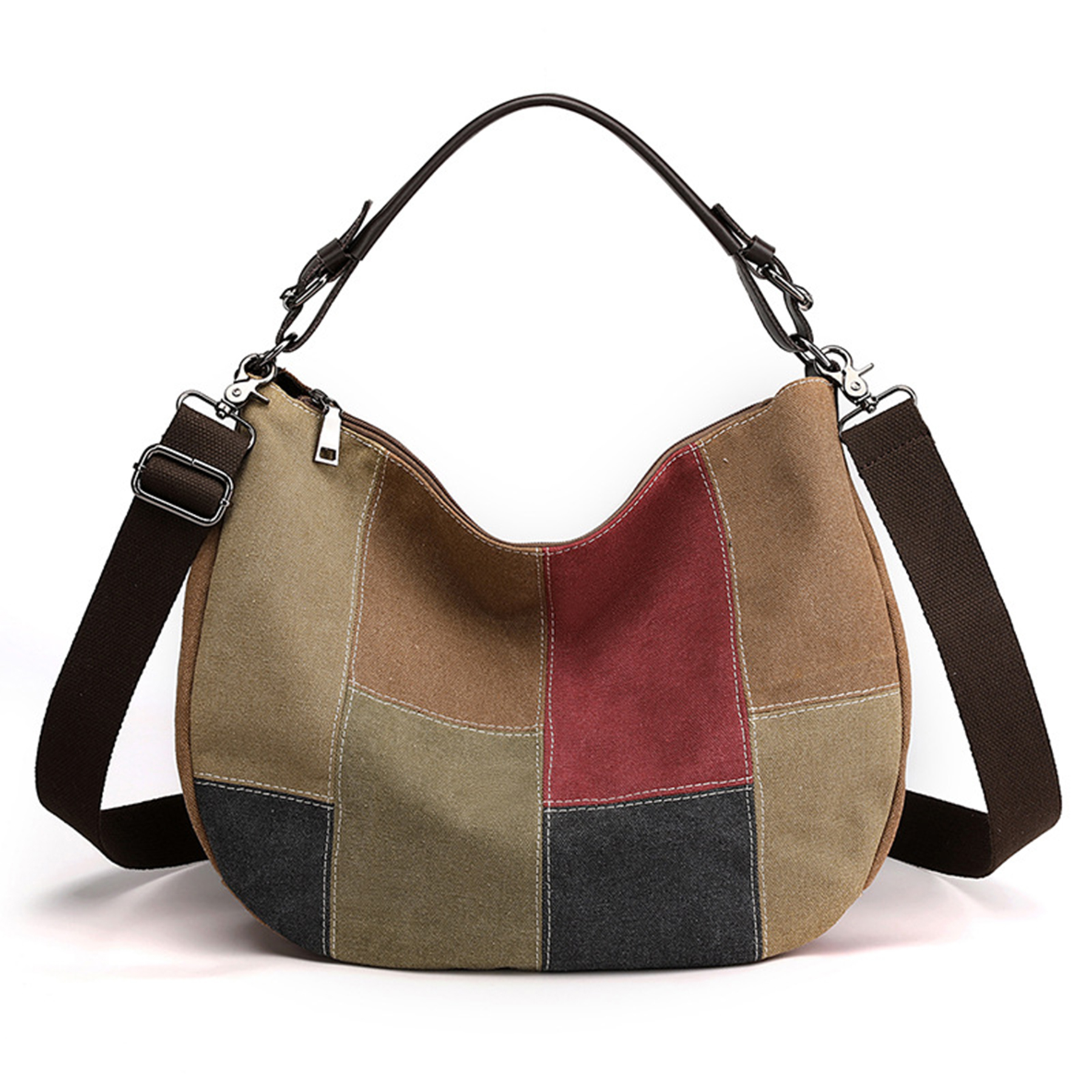 Multi-Color Splice Cross Body Shoulder Bag Casual tote bag for women 5