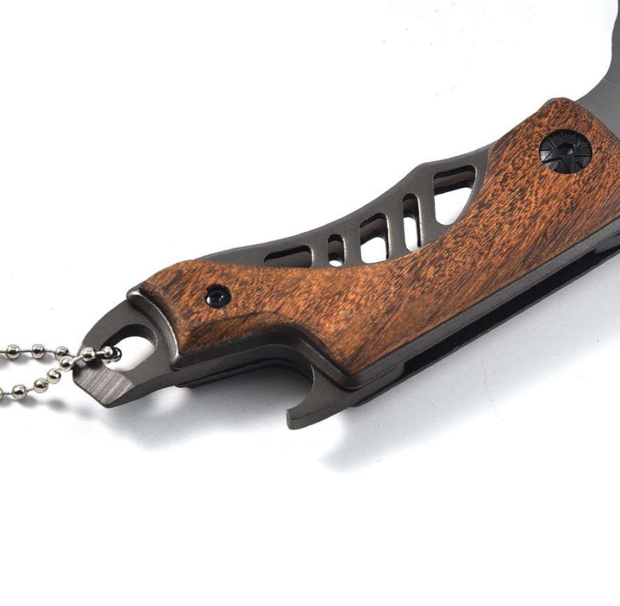 Stainless Steel Folding Pocket Knife with Bottle Opener 7