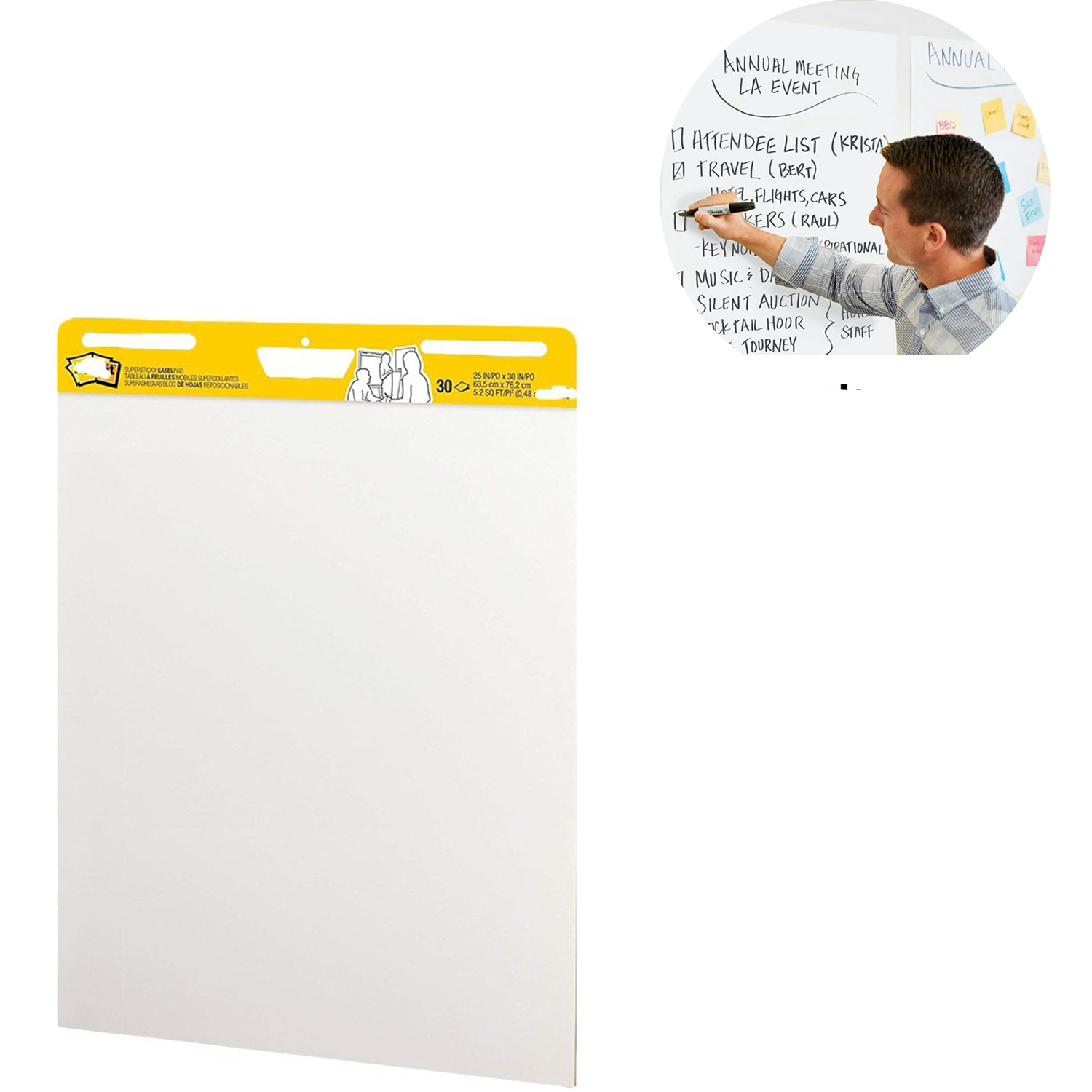 25"X30" 30 Sheets Sticky Easel Pad 6