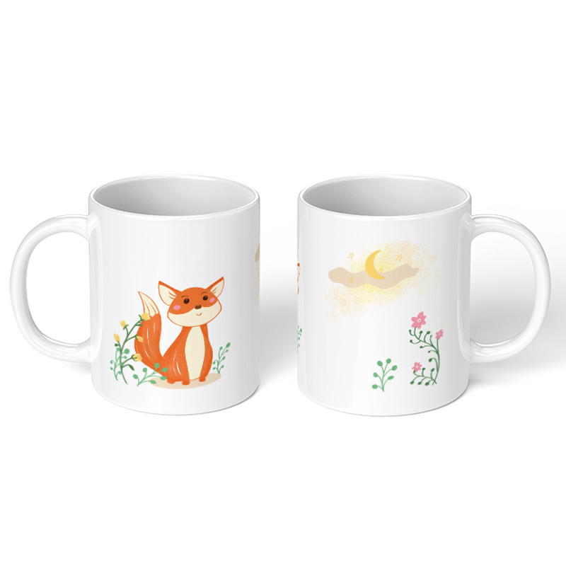 11oz Custom Logo White Ceramic Mug 3