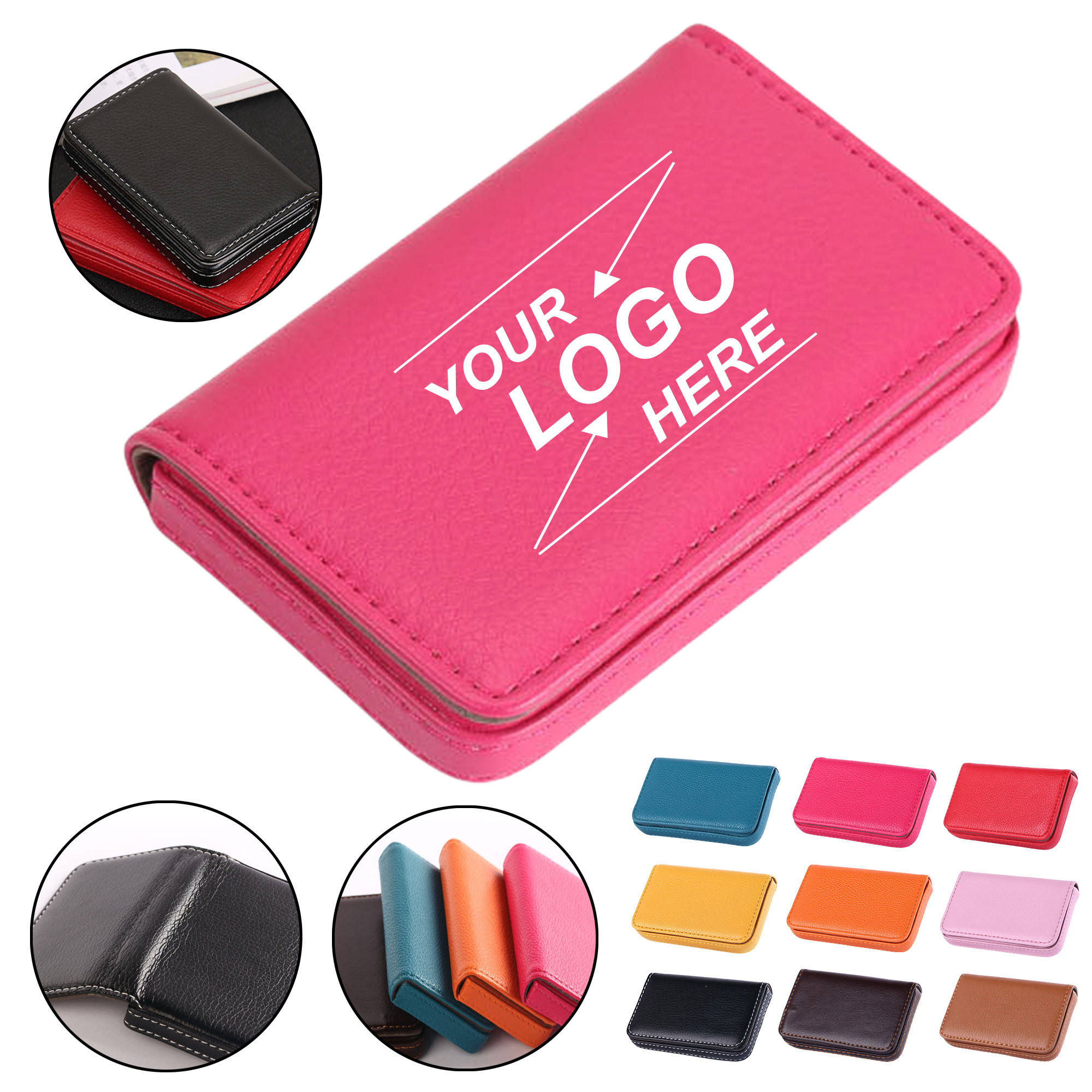 Magnetic PU Leather Business Card Holder 6