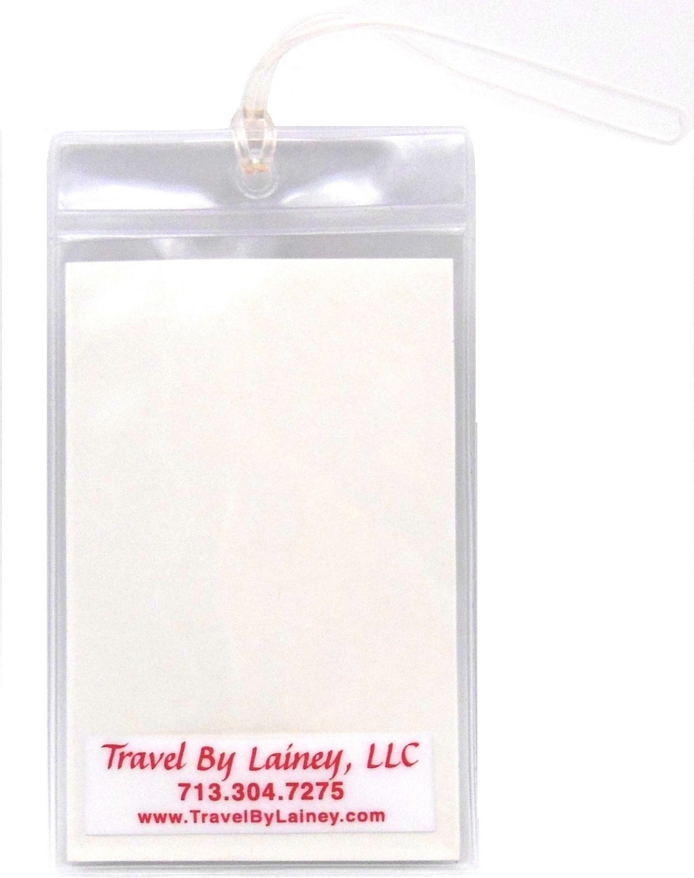 Blank Cruise Luggage ID Tag W/ Plastic Loop 2
