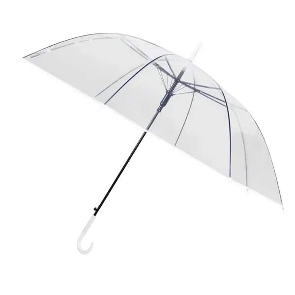 White Windproof Wedding Umbrella with J Hook Handle 10