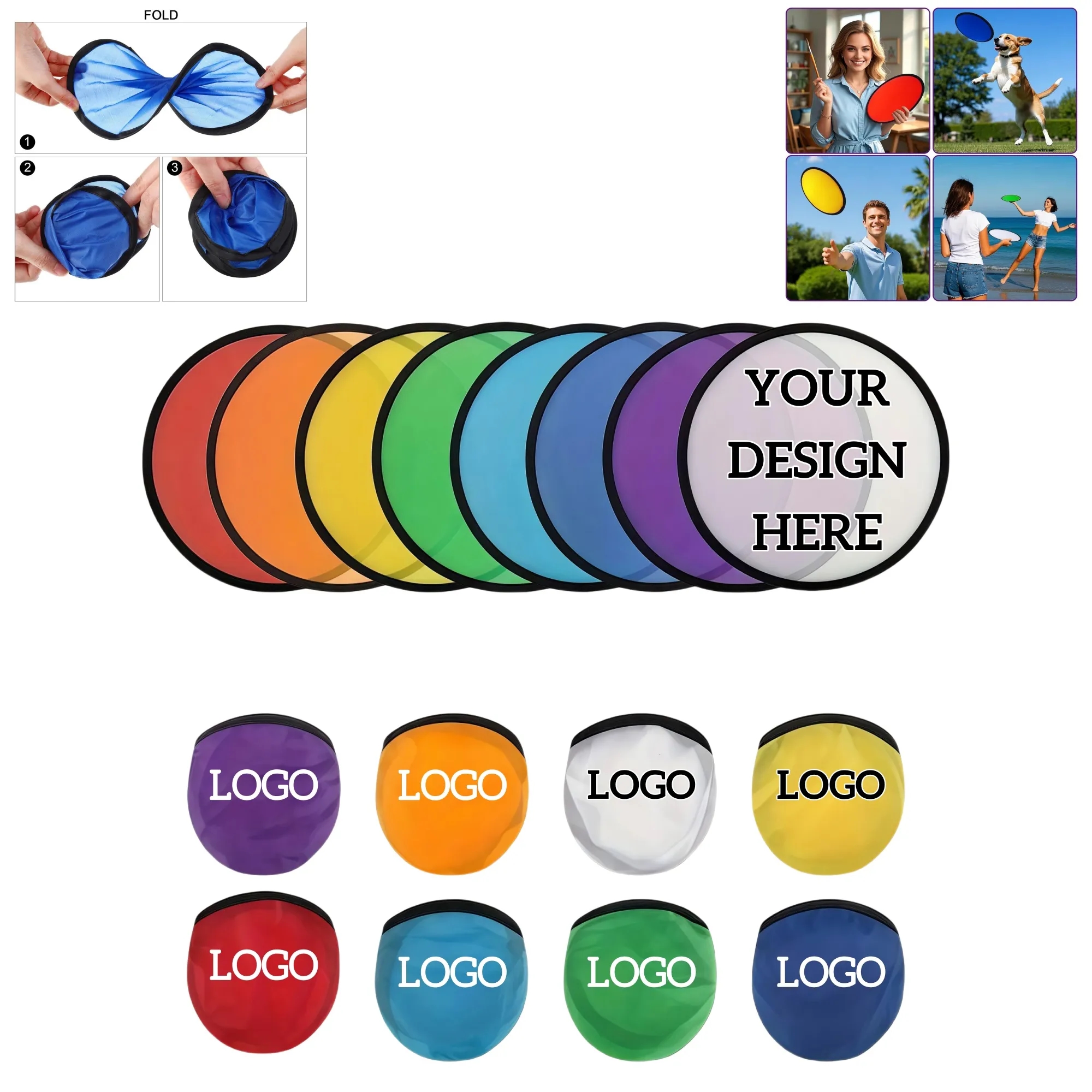 Foldable Flying Disc Fan with Bag 5