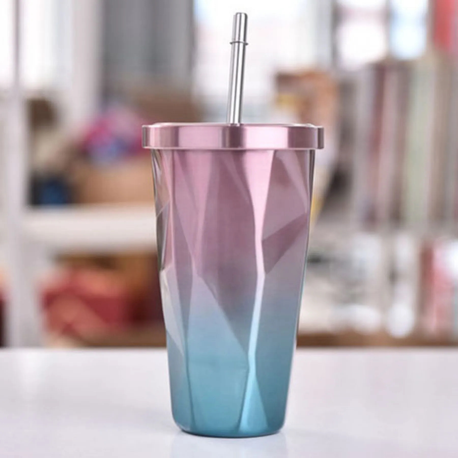 18oz Gradient Diamond-shaped Cup 5