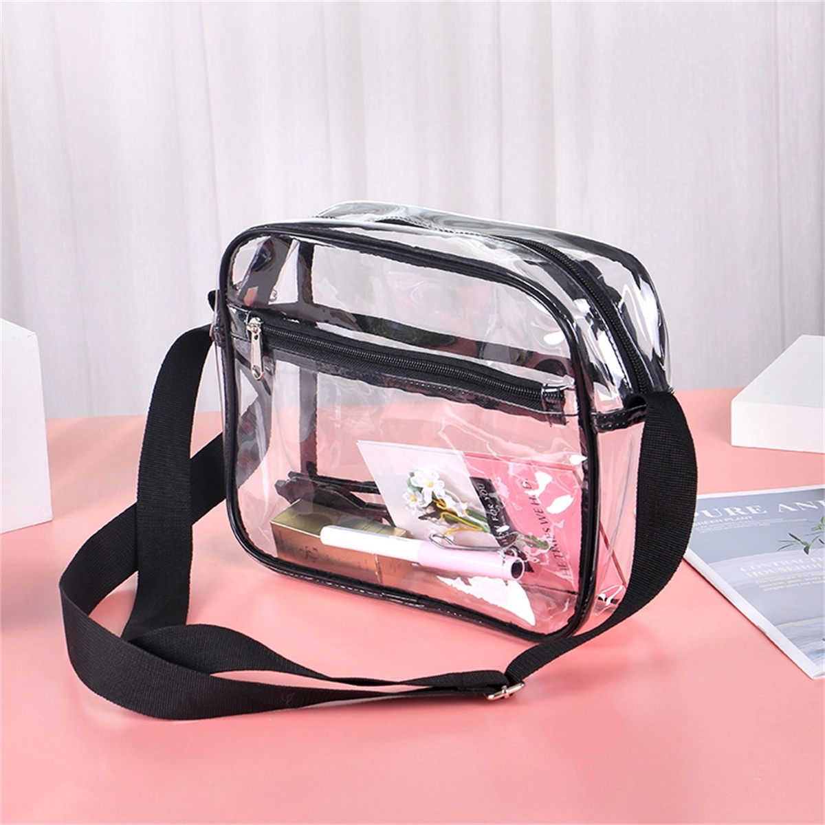 Clear Crossbody Purse Gym Shoulder Tote Bag 2