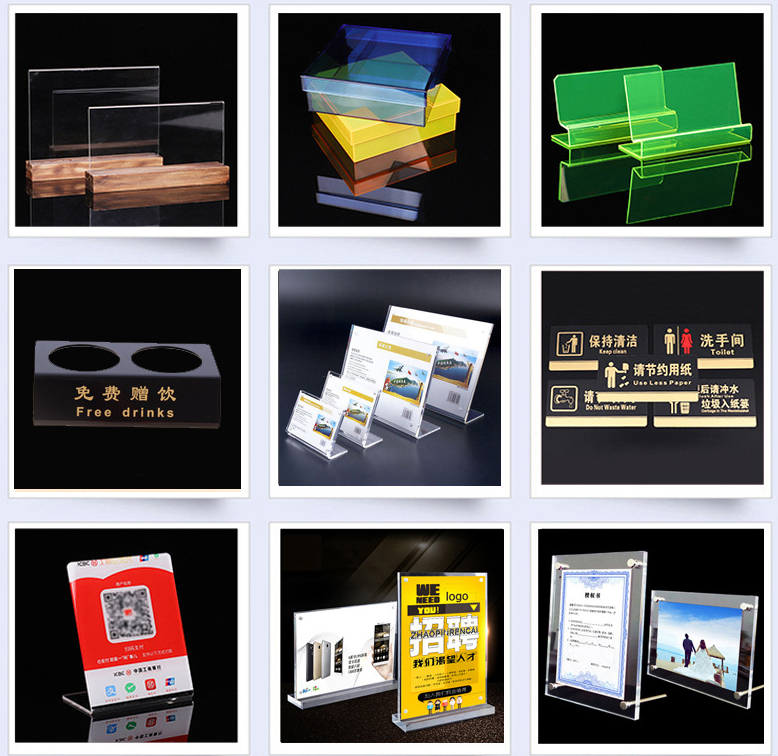 Acrylic transparent crystal display card table seat 3