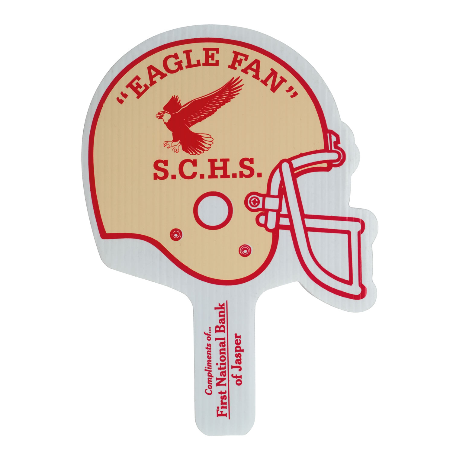 Football Helmet Shape Hand Fan, Screen Printed 32