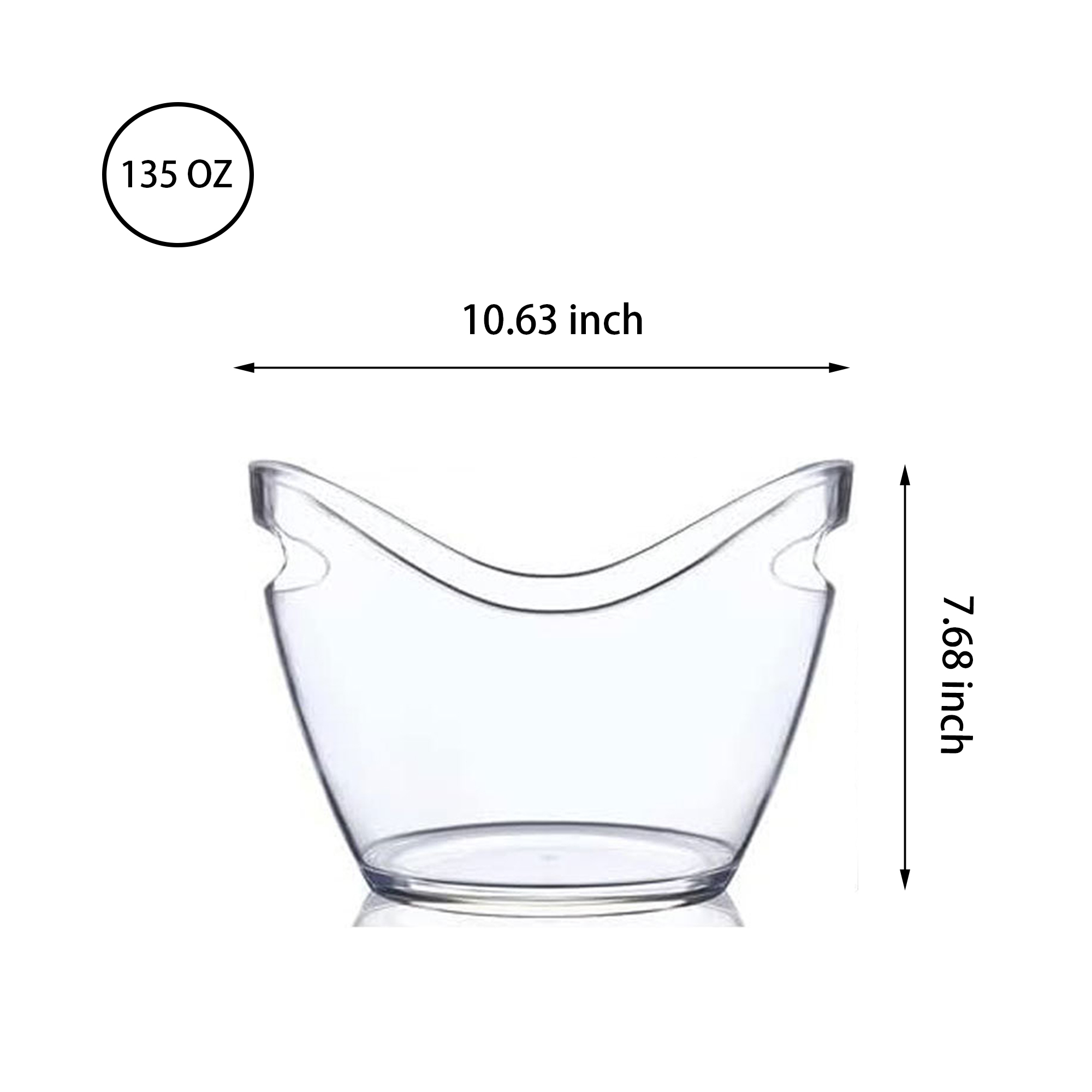 Clear Plastic Ice Bucket 3