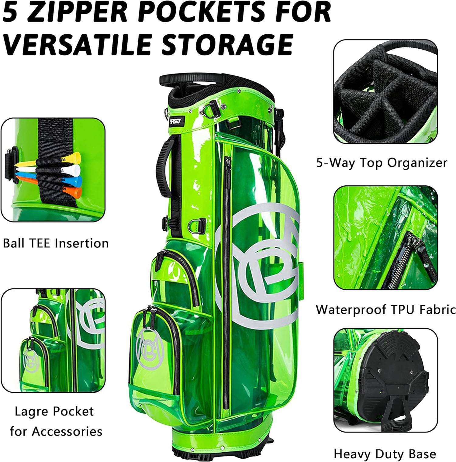 Golf Stand Bag with 5 Way Divider for Men and Women 3