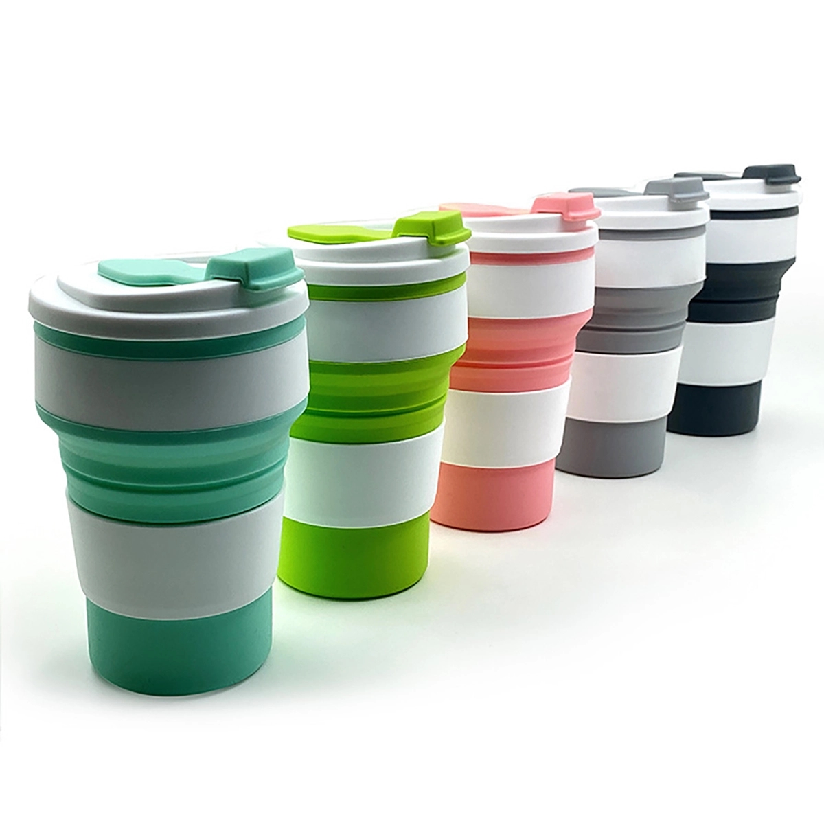Silicone Portable Folding Water Cup With Lid 4