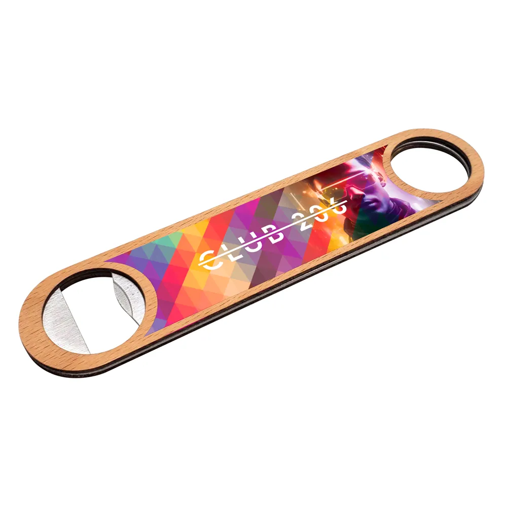 Beechwood Bottle Opener - Full Color Graphic