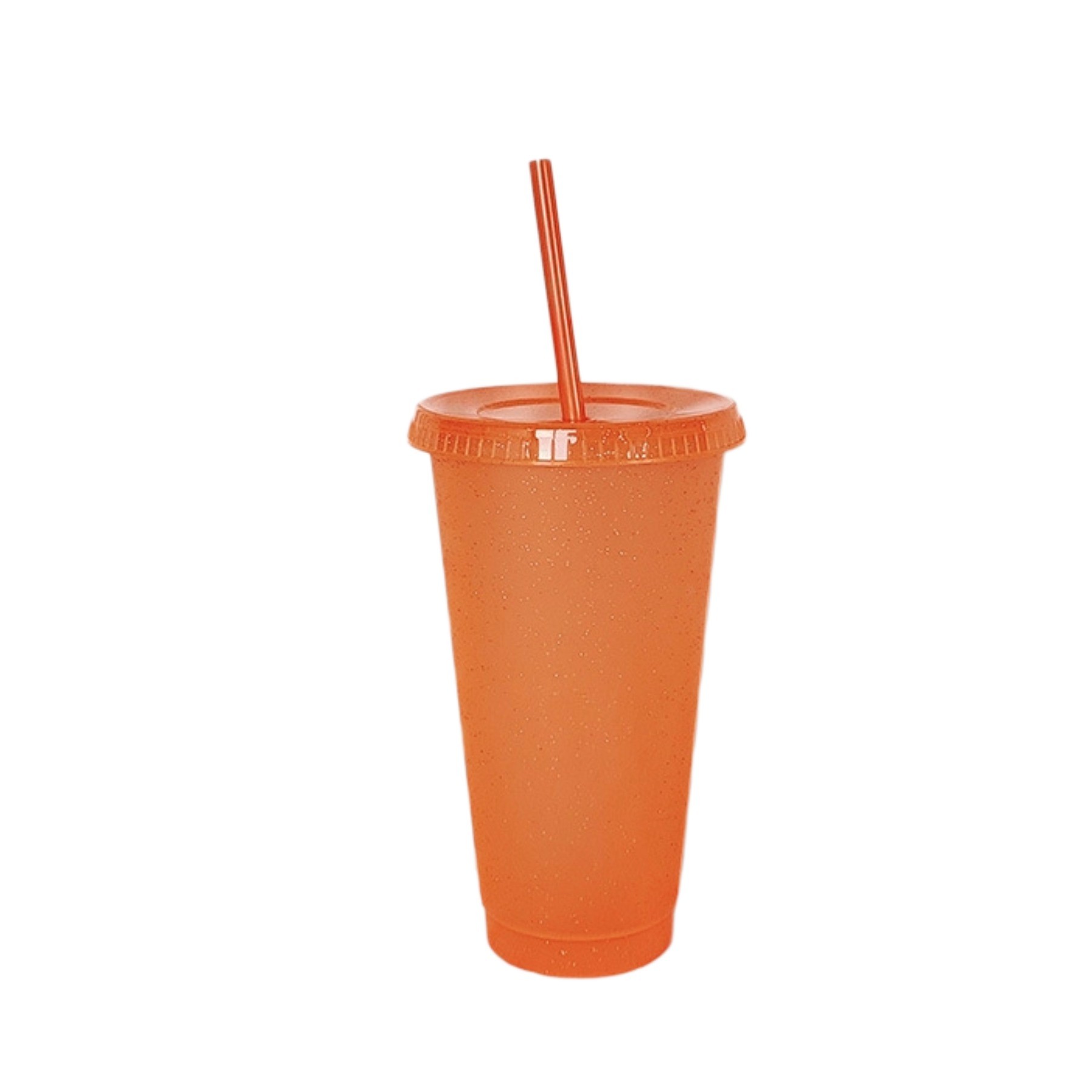24 Oz. Reusable Plastic Wall Cup With Lid And Straw 3
