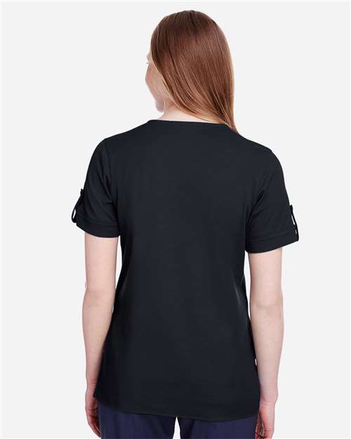 Women's CrownLux Performance® Plaited Rolled Sleeve Shirt - DG20WB 72