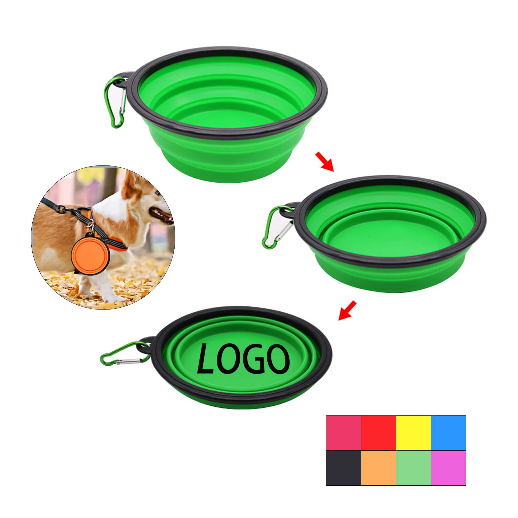 Portable Pet Feeding Watering Dish 2