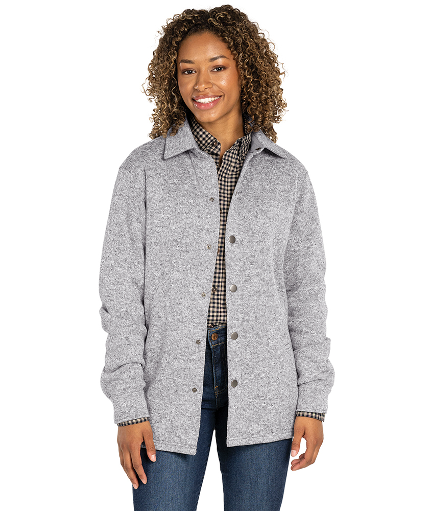 Heathered Fleece Snap Shacket 67