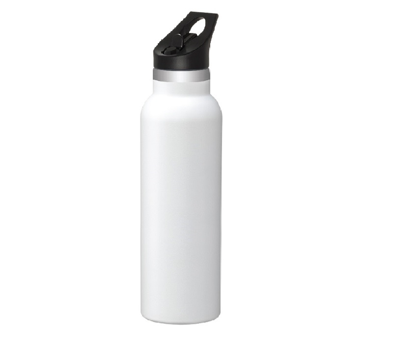 Double Wall Stainless Steel Water Bottle with Straw, 20 oz. 2