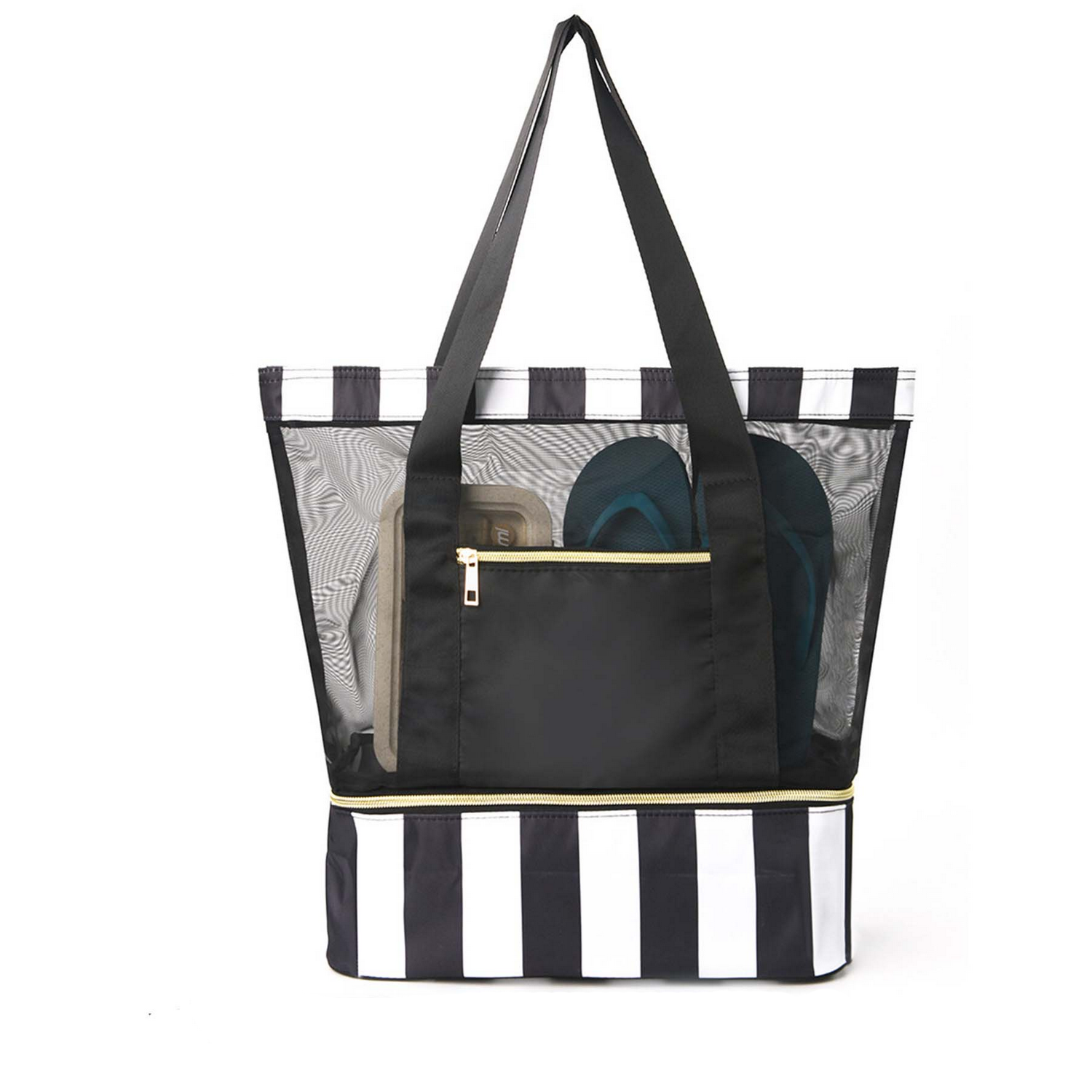 Double-Layer Polyester Beach Bag, custom tote bag with logo imprint 4