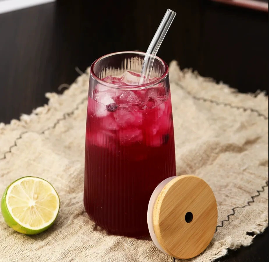 4 Glass Straws with Nylon Brush 5-in-1 Set 2