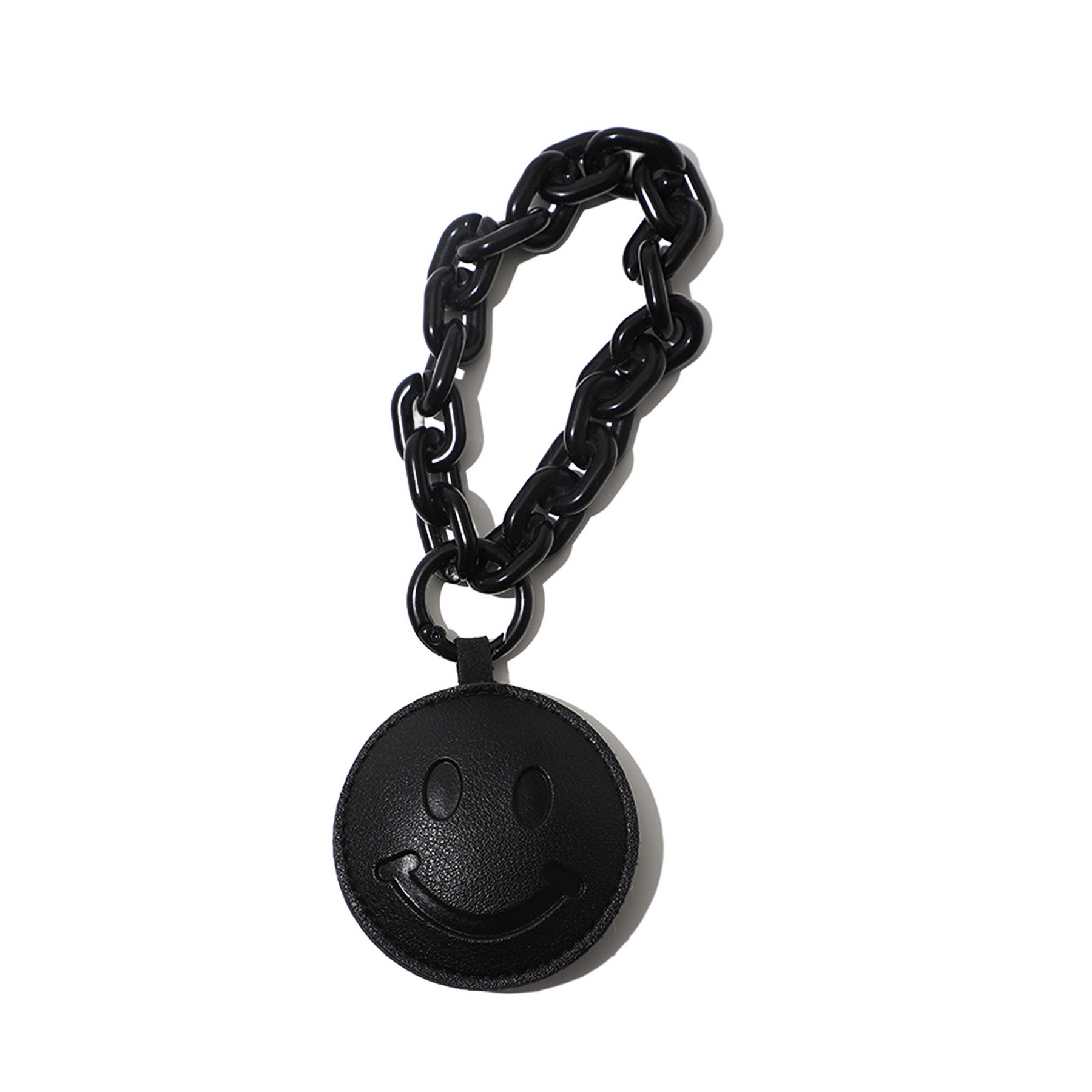 Black Chain Leather Keychain 2