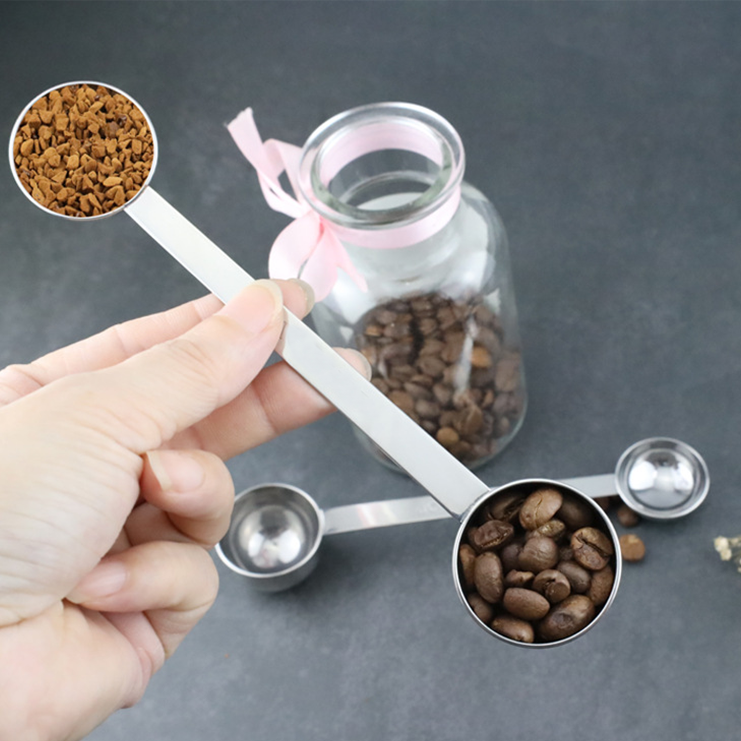 Double Head Stainless Steel Coffee Measuring Spoon 7
