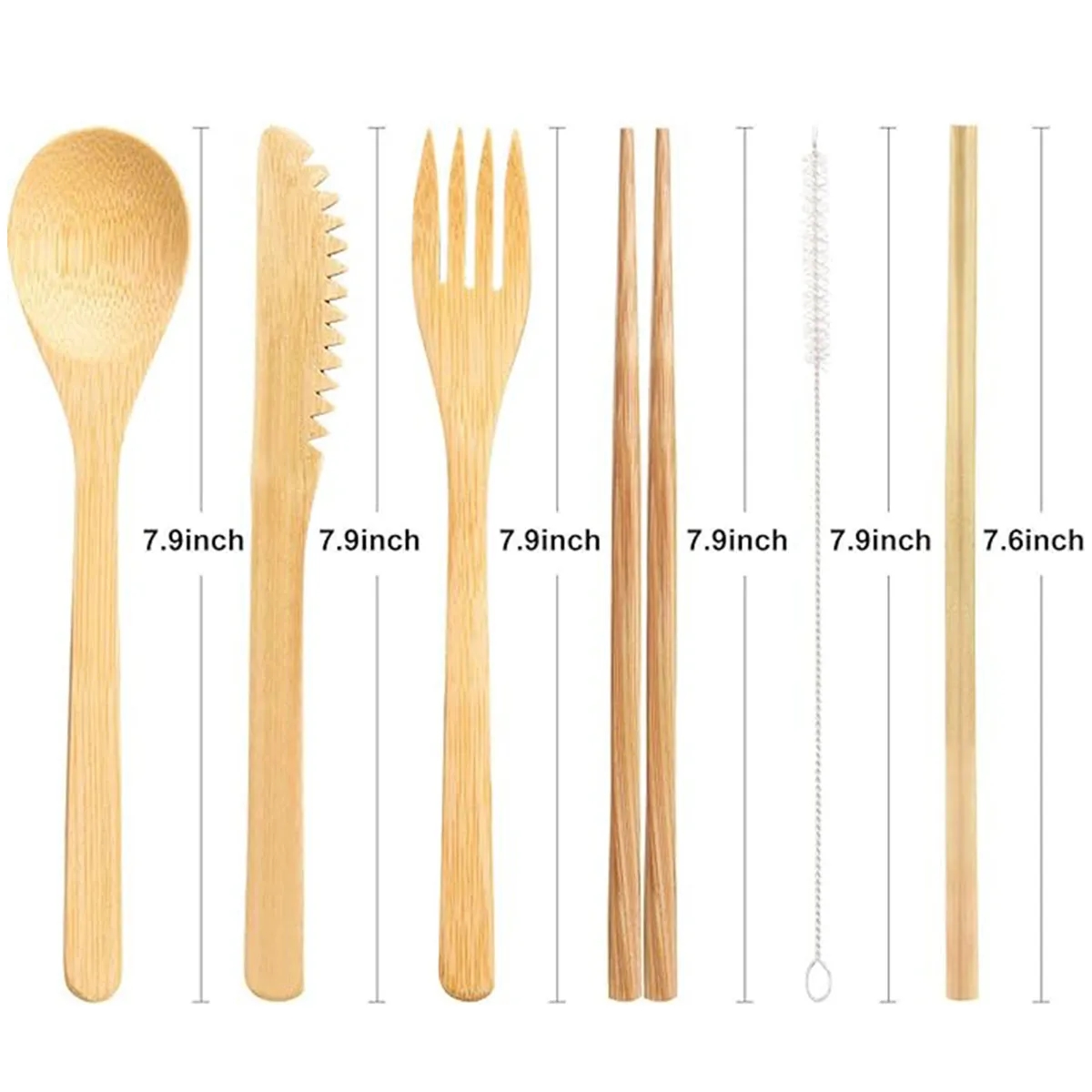 Environmentally Friendly Travel Bamboo Cutlery Sets 5
