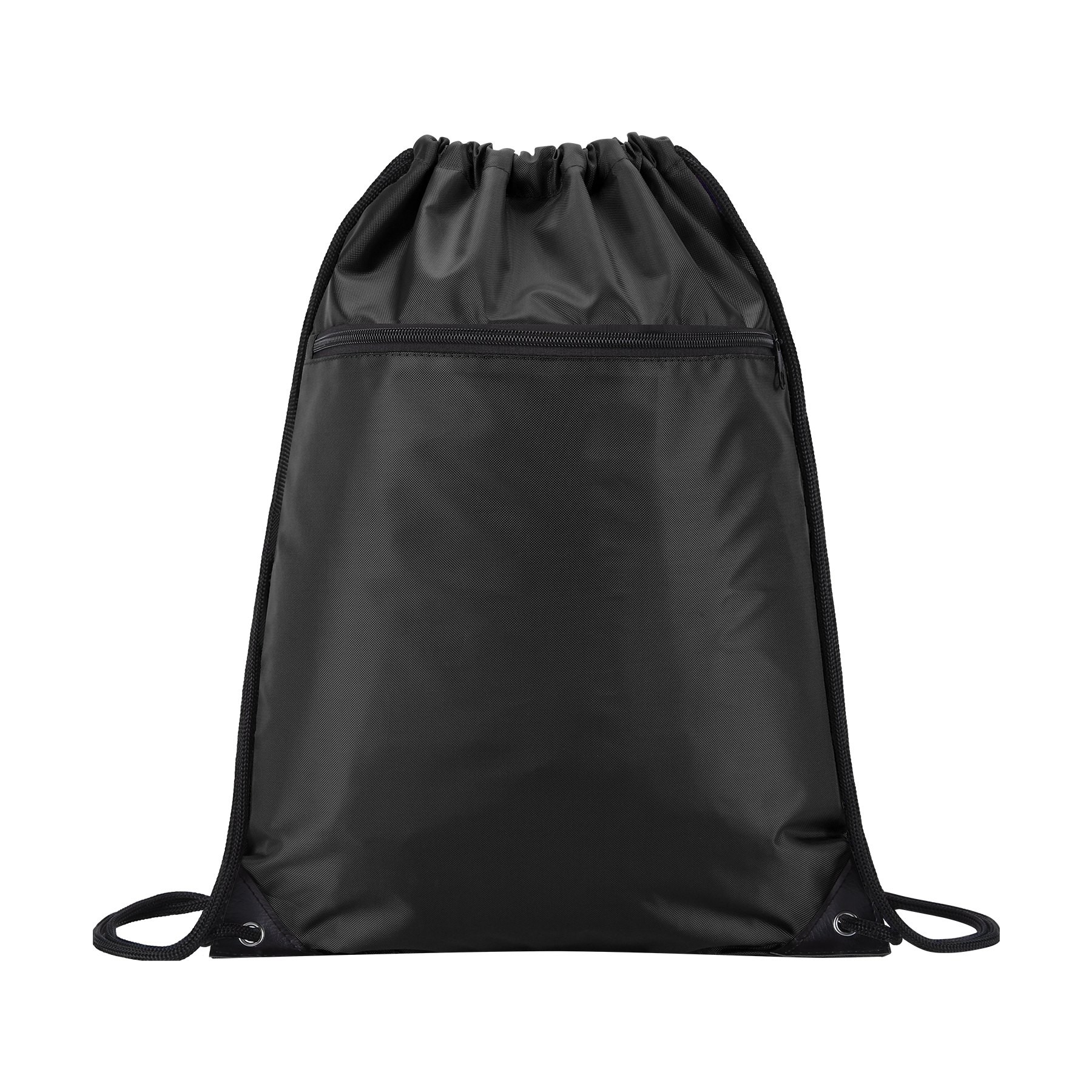 420D RPET Drawstring Backpack With Zipper 3