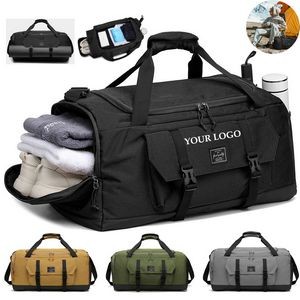 Canvas Duffel Bag with Wet Pocket Shoes Compartment 3