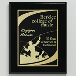 Aberdeen Black Plaque with Lasered Plate 6