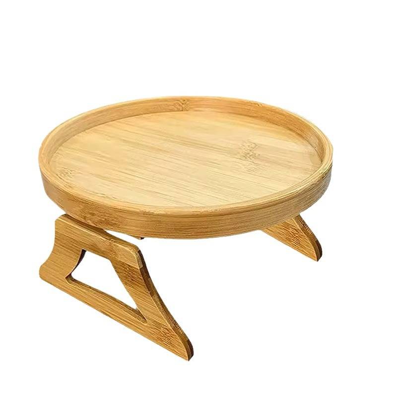 Handy and Compact wooden Foldable Sofa Armrest Tray 3