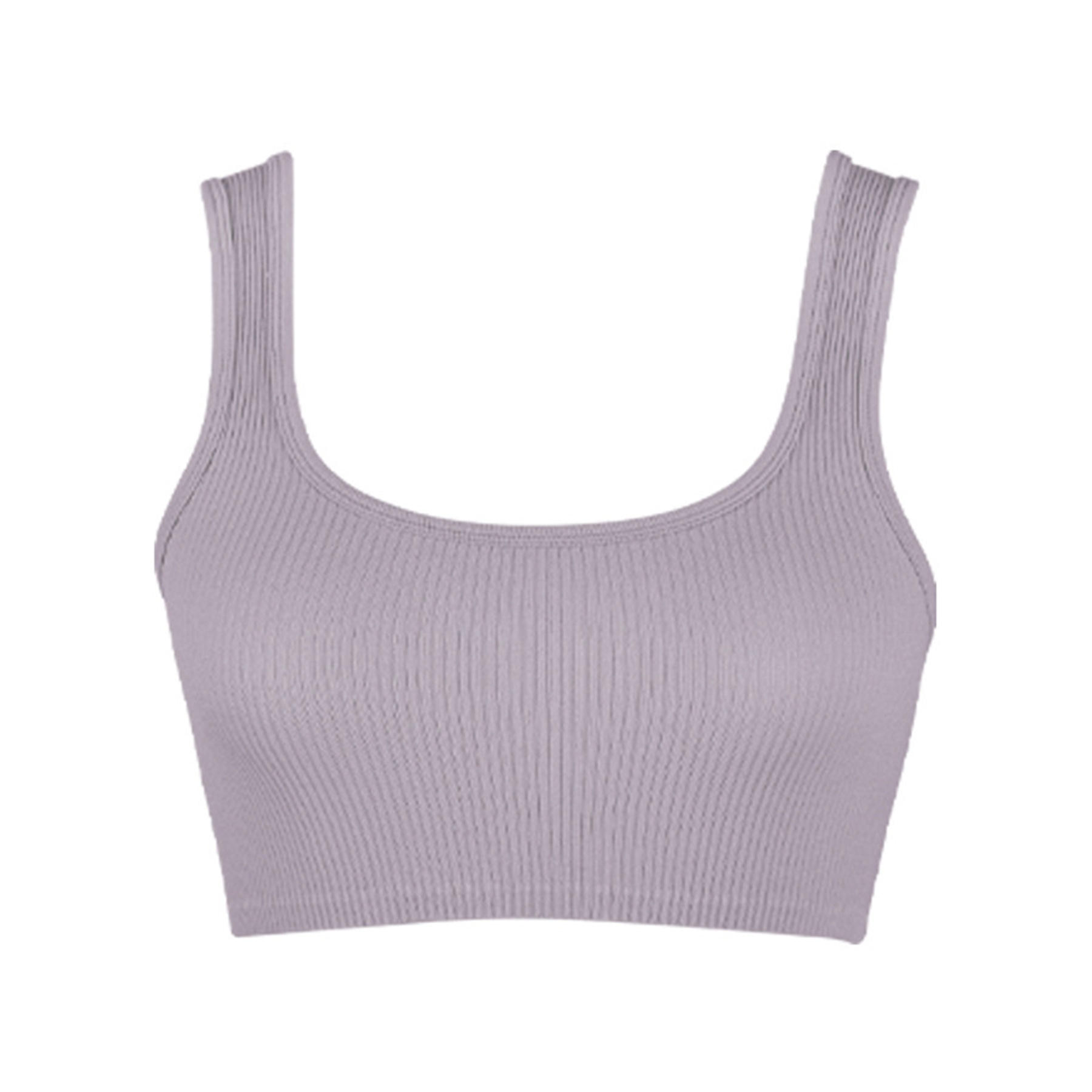 Womens Ribbed Longline Sports Bra 1