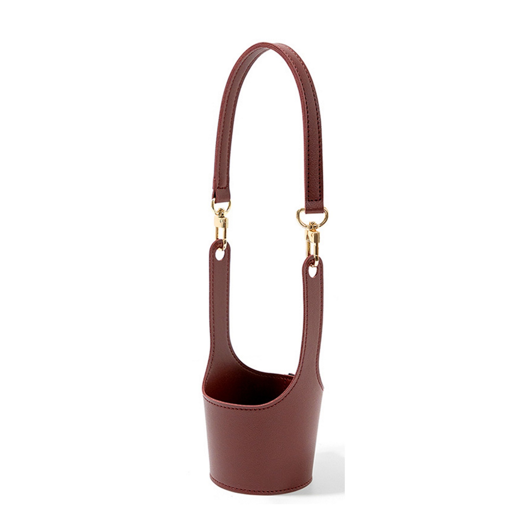 Leather Cup Holder In Hand 4