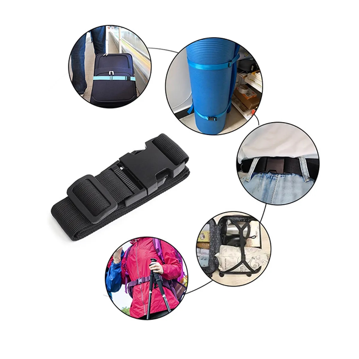 Adjustable Luggage Strap with Quick Release Buckle 3