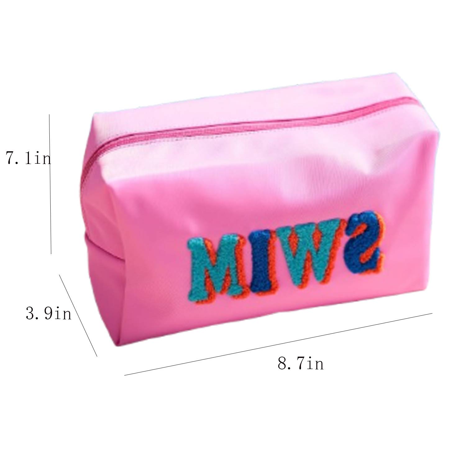 Waterproof Nylon Embroidered Letter Makeup Bag 3