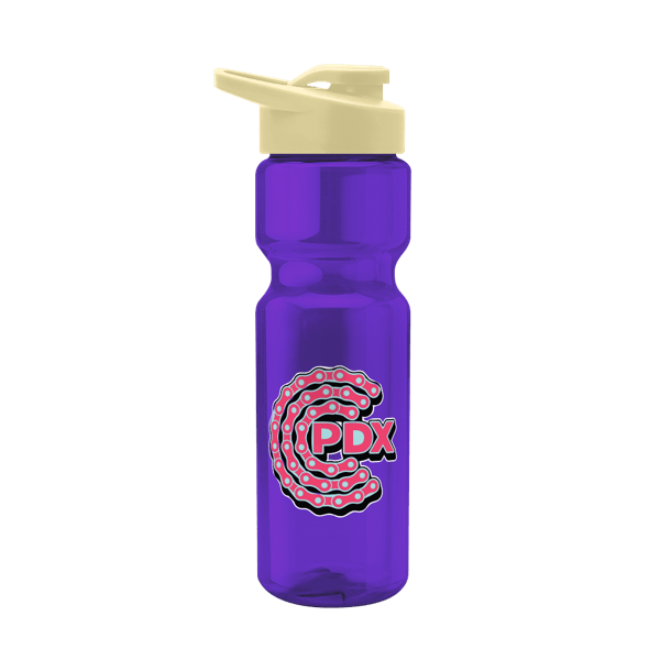 Blazer 28oz Transparent Bike Bottle w/Drink-thru Lid 903