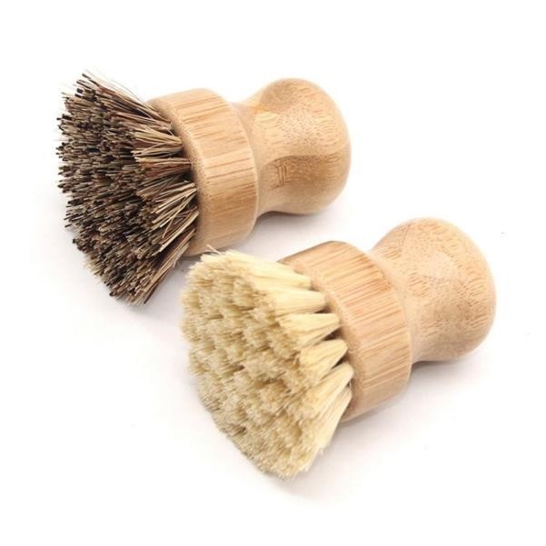 Bamboo Round Scrub Brush 4
