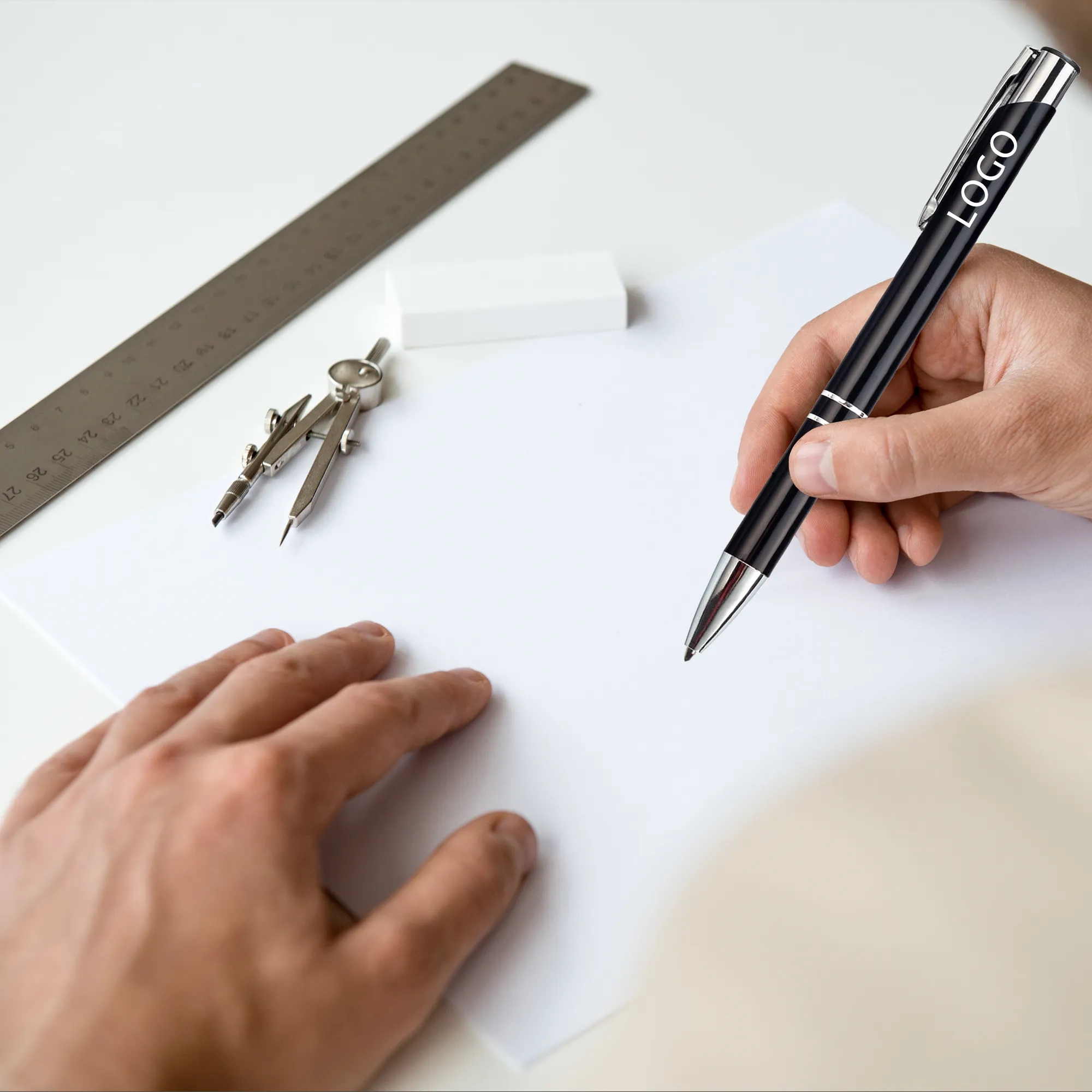 Matte Finish Aluminum Ballpoint Pen with Logo 3
