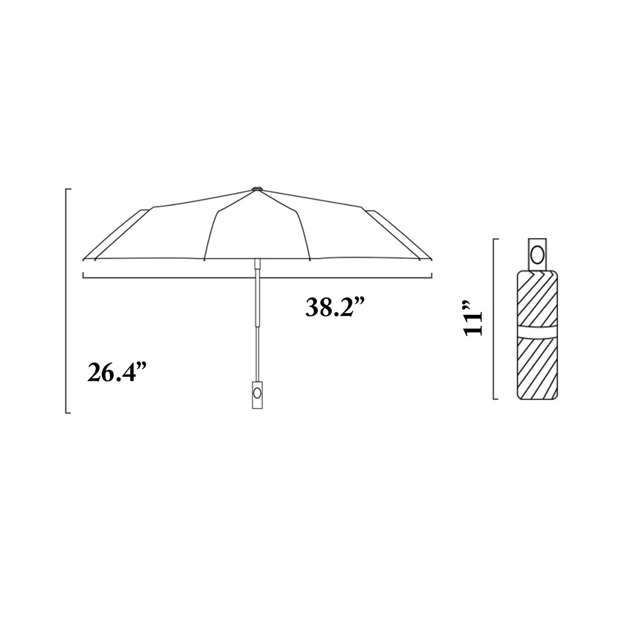 MOQ10 Automatic Folding Umbrella for Sun and Rain 3
