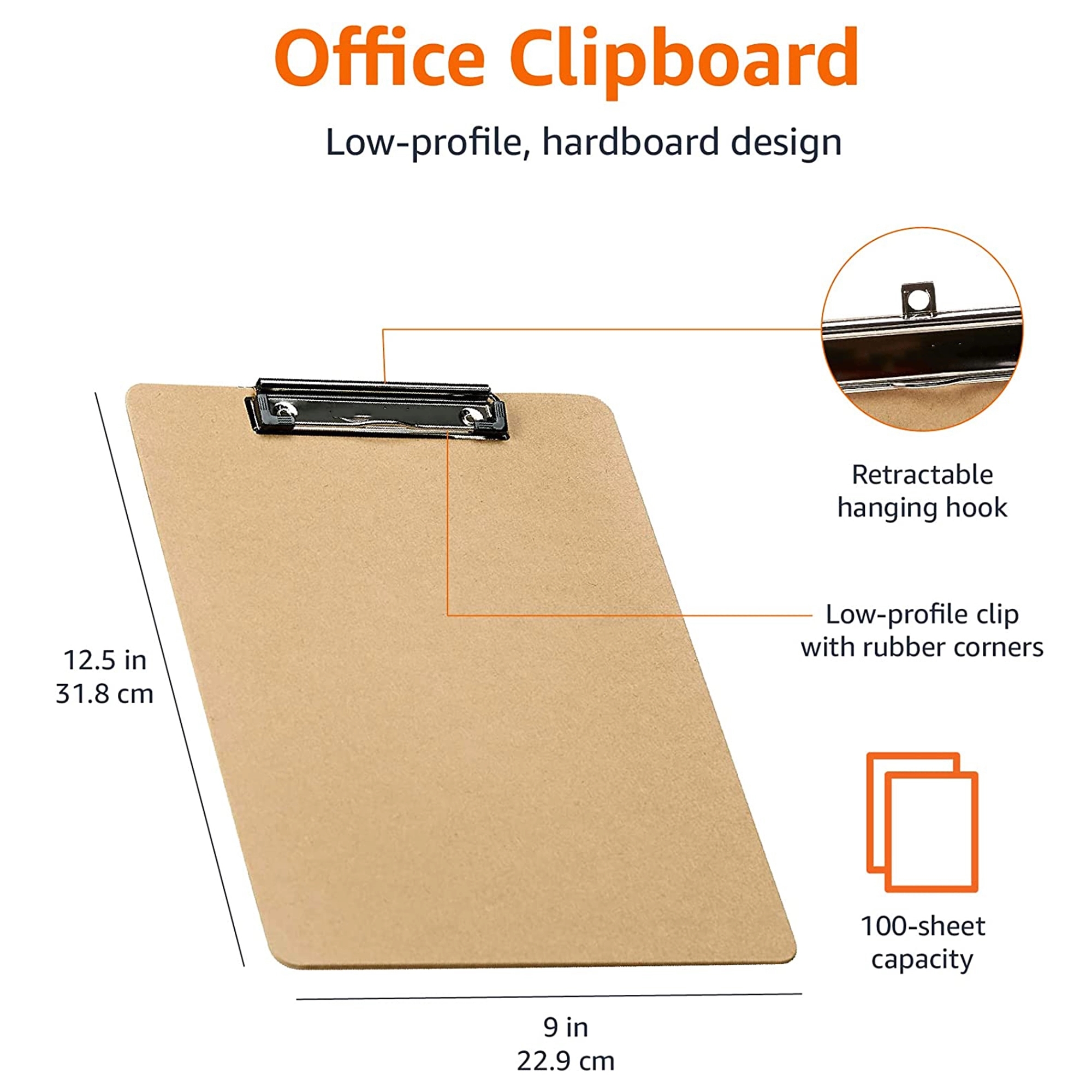 Business Source Flat Clip Hardboard Clipboard 3