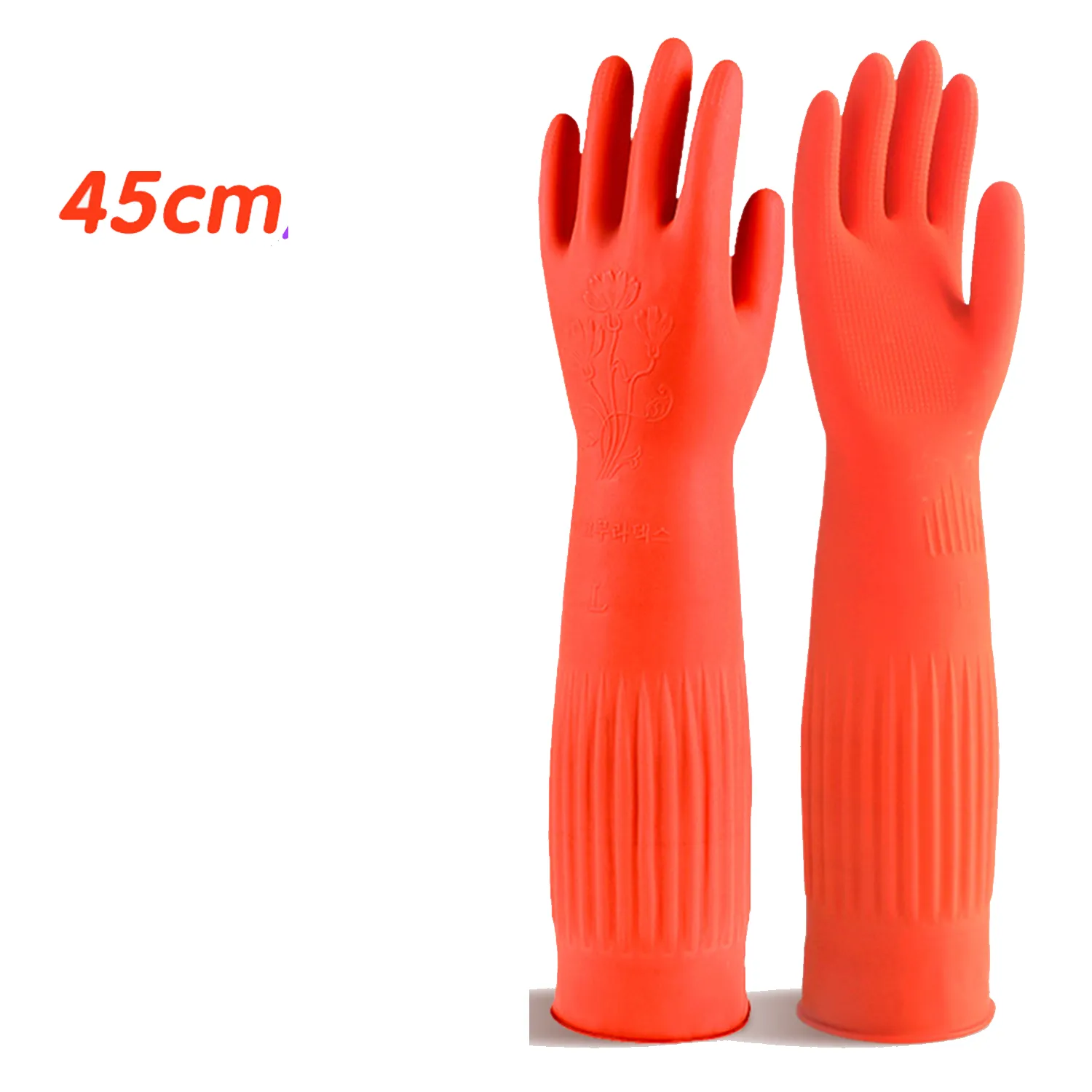 Extended Rubber Flocking Gloves 5