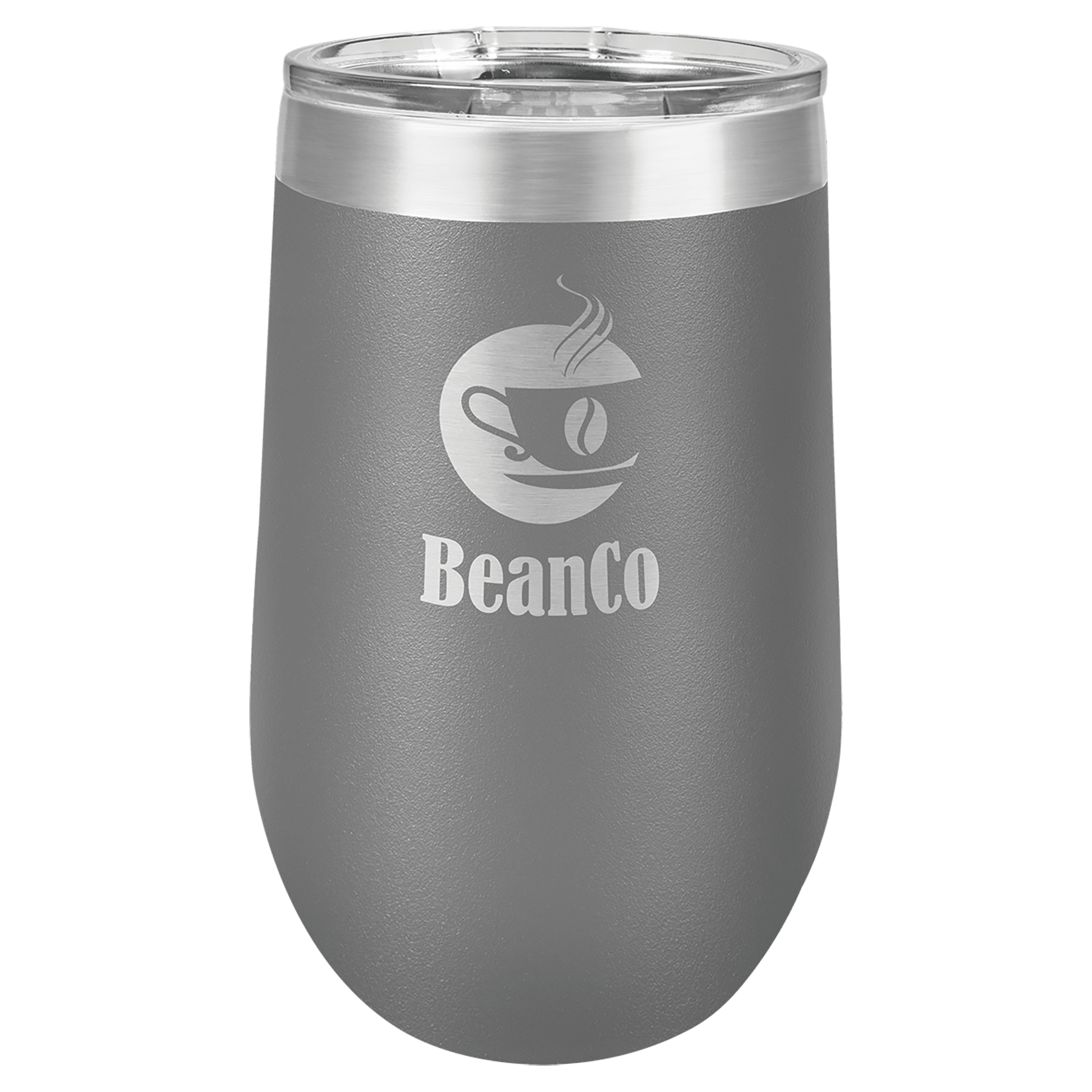 Polar Camel 16 oz. Dark Gray Vacuum Insulated Stemless Tumbler with Lid 1