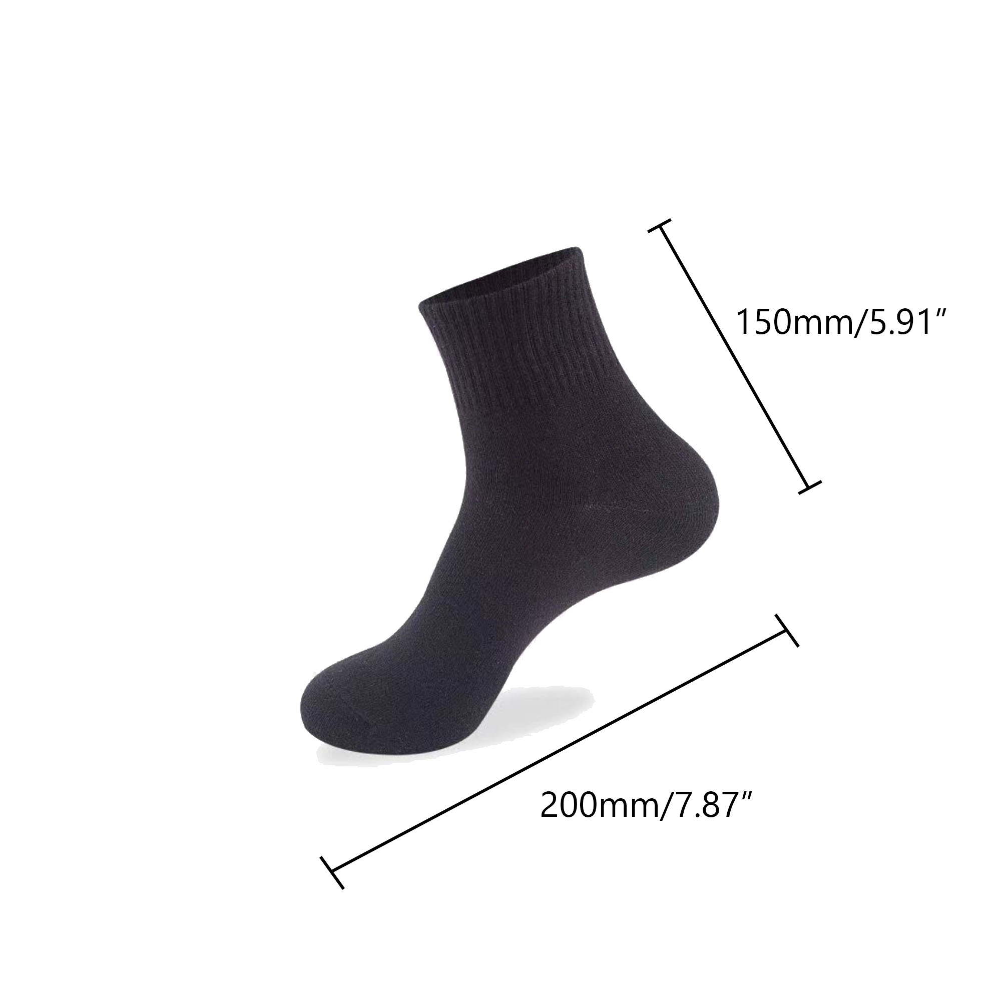 MOQ100 Cotton-Polyester Mid-Calf Socks 1