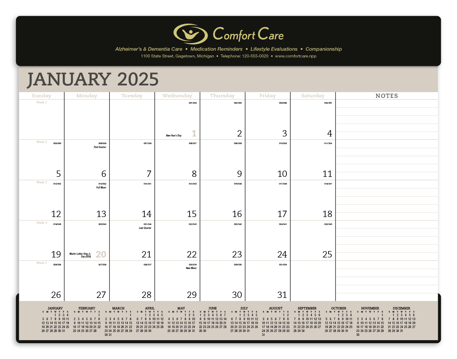 Triumph® Calendars Vinyl Desk Pad 15