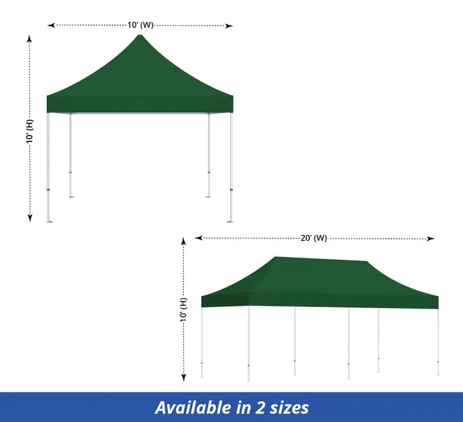 Green Canopy Tent (Topper and Frame) - (10' x 10ft) 7