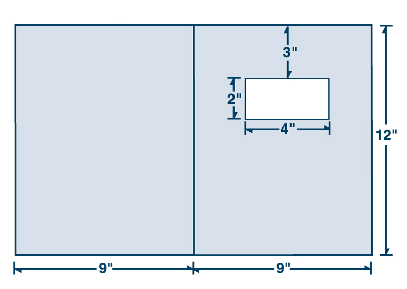 Tax and Report Cover with Window Printed 1 PMS Color 23