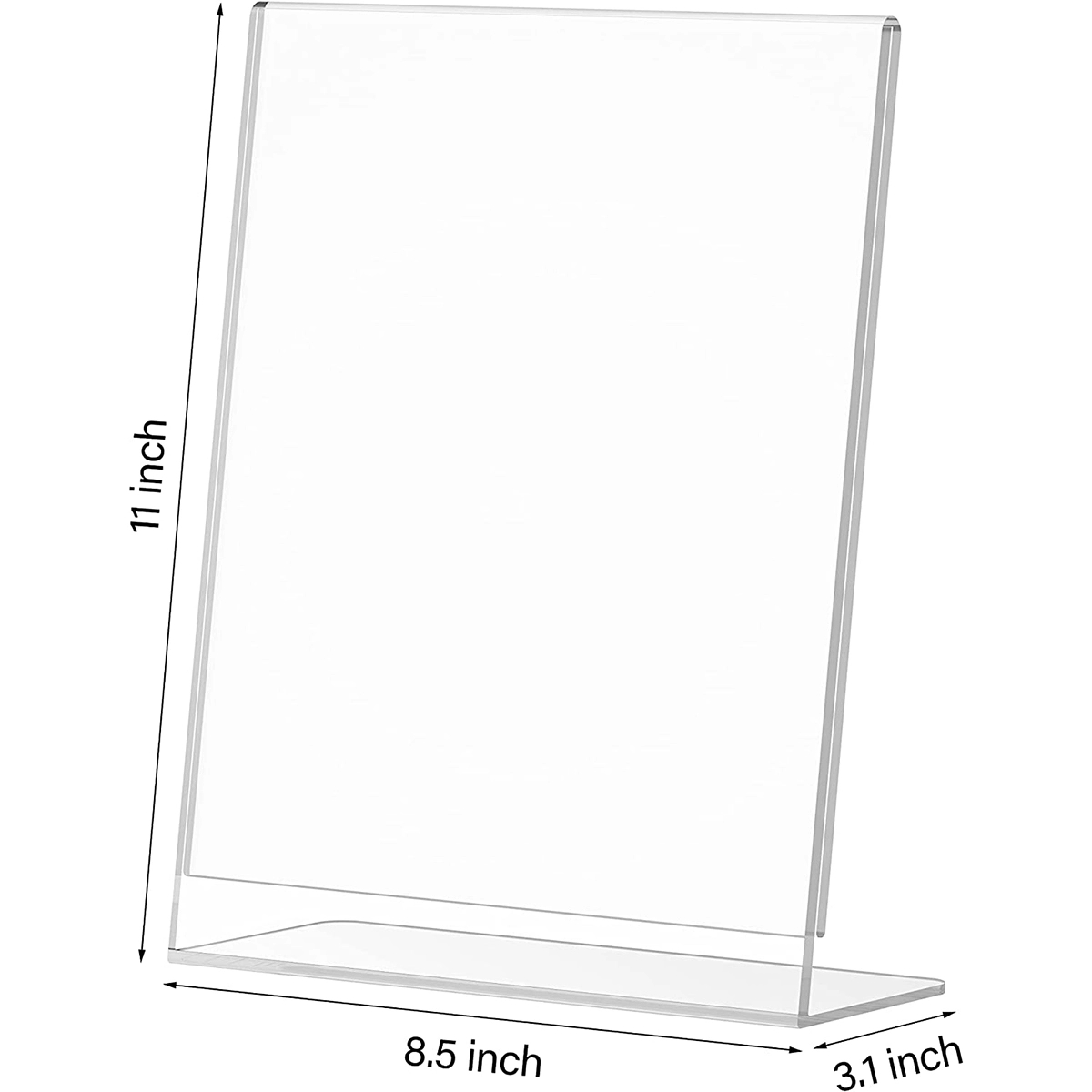 Custom Double Frames Clear Acrylic Sign Holder 8.5 X 11'' 3