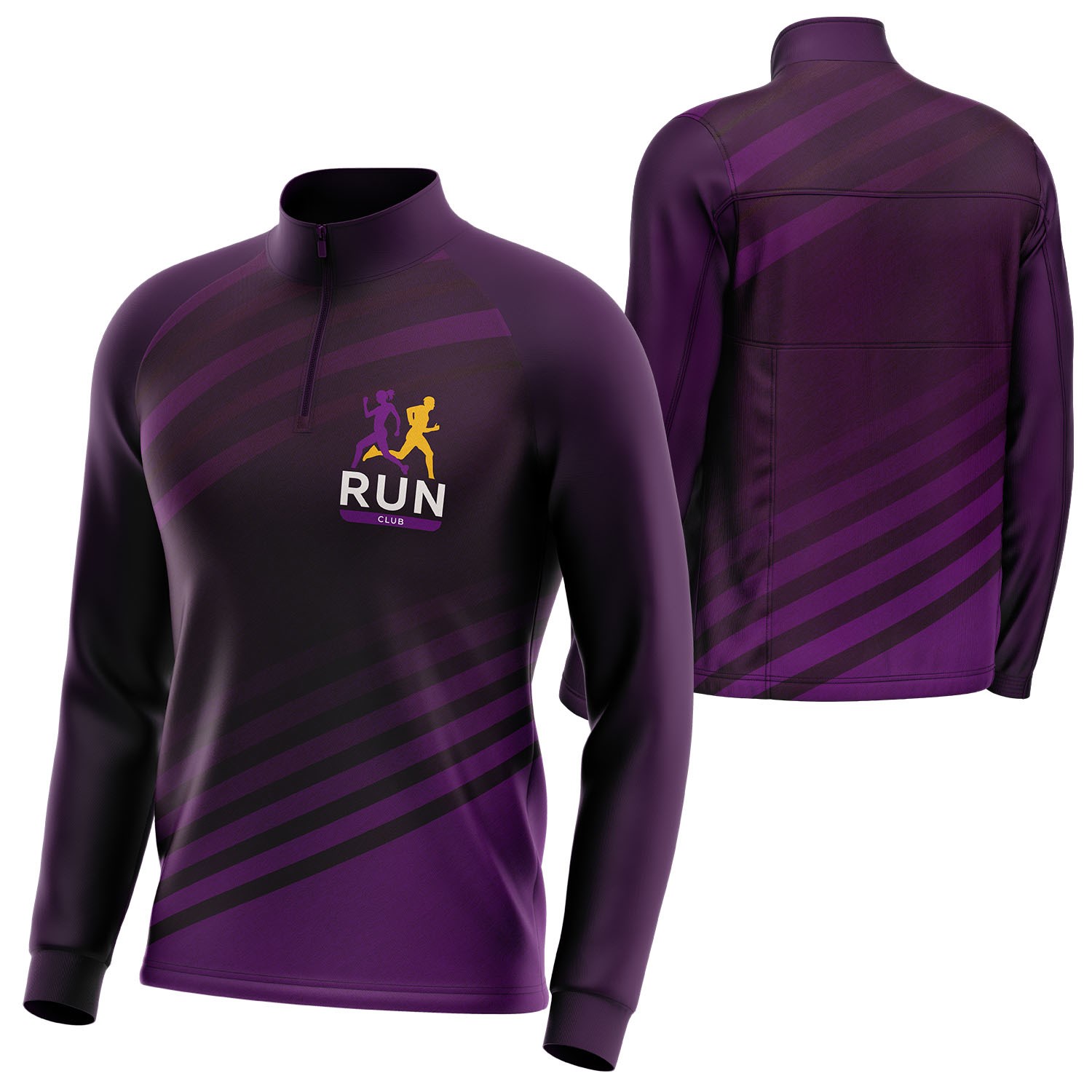 Unisex 150 GSM Poly Interlock Performance Sublimation Quarter Zipper Sweatshirt 3