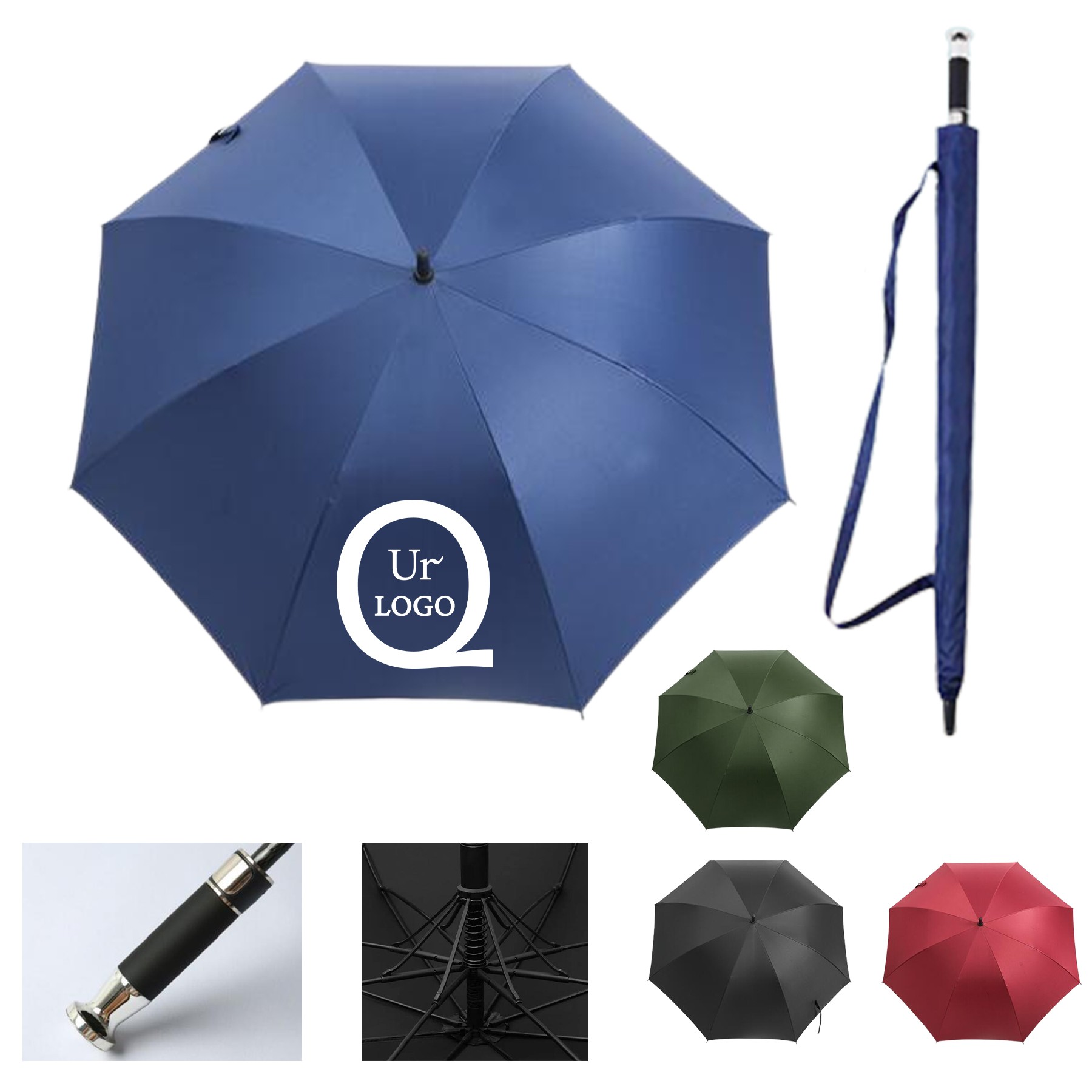 Long Handle Semi-Automatic Umbrella